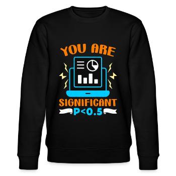 Data Analyst You Are Significant P < 0.5 Analyst - Stanley/Stella Unisex Bio-Sweatshirt CHANGER  - Schwarz - Vorne - Nik (191cm) & Marisol (170cm)