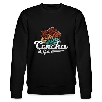 Concha Life Pain sucré mexicain Dulce Conchas - Sweat bio CHANGER Stanley/Stella Unisexe - noir - Devant - Nik (191cm) & Marisol (170cm)