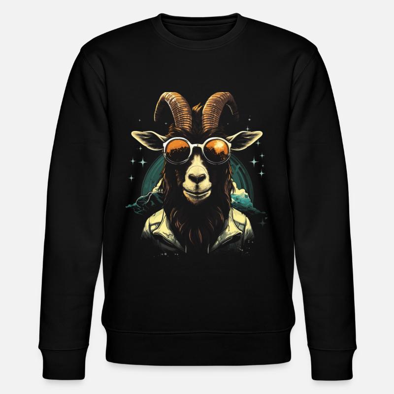 Chèvre, Majestueux, Chèvres - Sweat bio CHANGER Stanley/Stella Unisexe - noir