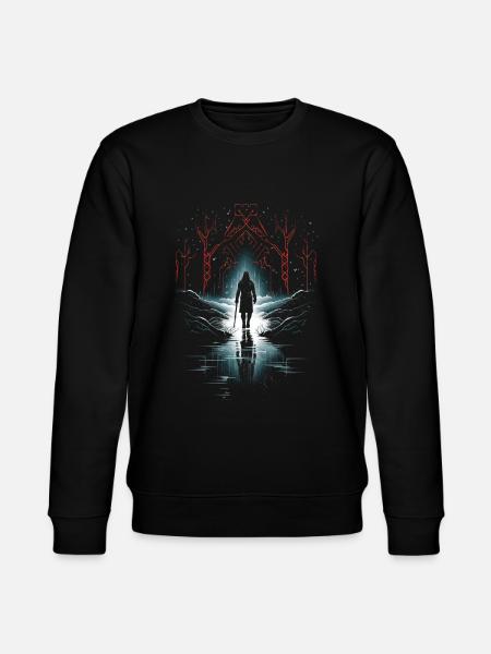 Viking Silhouette Scandinavia Viking - Stanley/Stella CHANGER Unisex Organic Sweatshirt - black