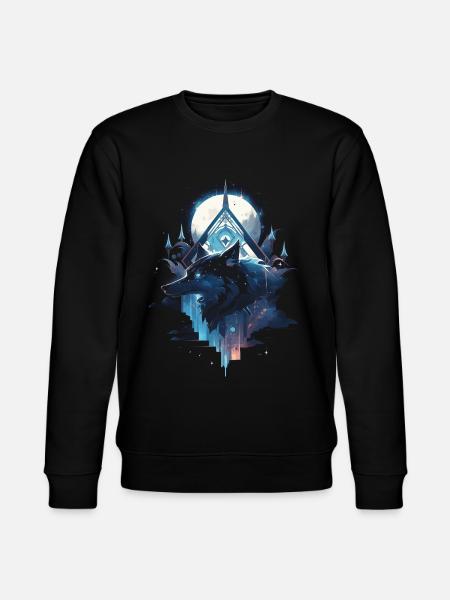 Majestic Wolf Wolves - Stanley/Stella CHANGER Unisex Organic Sweatshirt - black