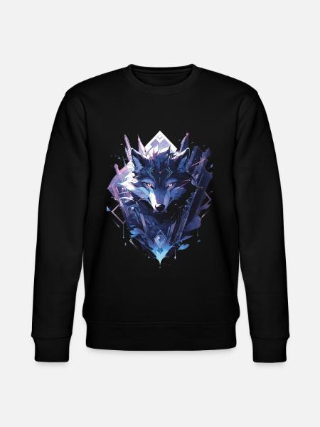 Majestic Wolf Wolves - Stanley/Stella CHANGER Unisex Organic Sweatshirt - black