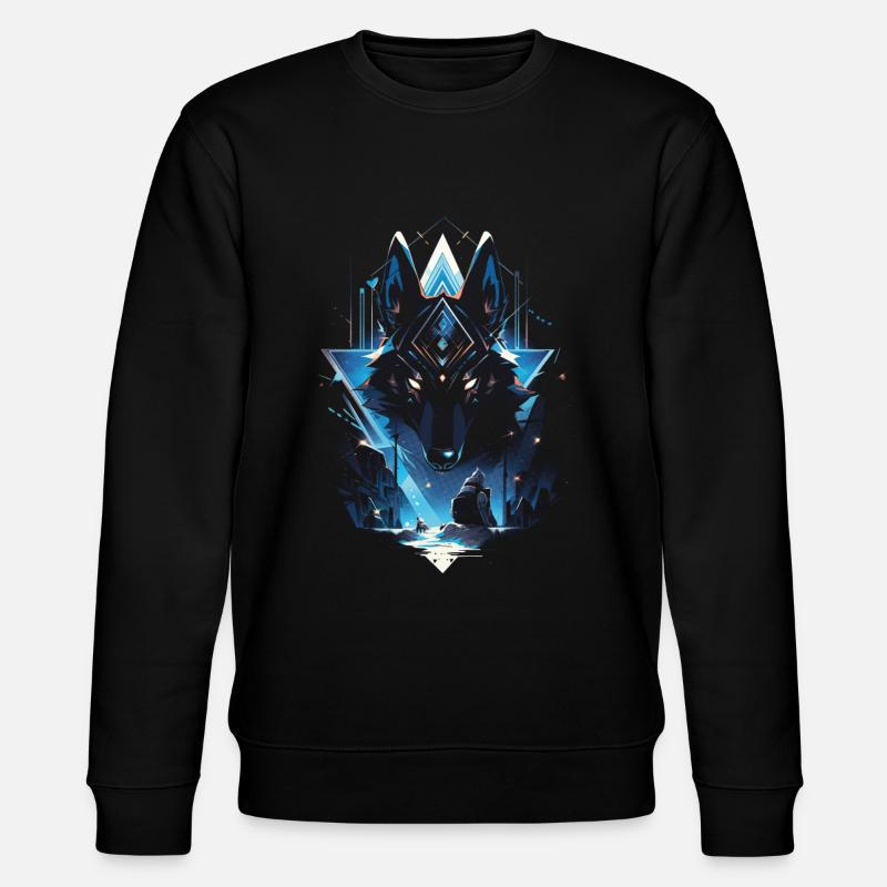 Anubis Gott Gaming Ägypter - Stanley/Stella Unisex Bio-Sweatshirt CHANGER  - Schwarz
