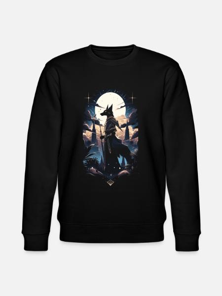 Anubis Gott Gaming Ägypter - Stanley/Stella Unisex Bio-Sweatshirt CHANGER  - Schwarz