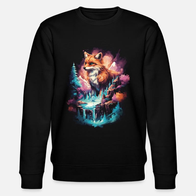 Fox Foxes Fantasy Illustration - Sweat bio CHANGER Stanley/Stella Unisexe - noir