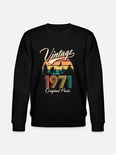 Vintage 1971 50e anniversaire cinquantième cadeau - Sweat bio CHANGER Stanley/Stella Unisexe - noir