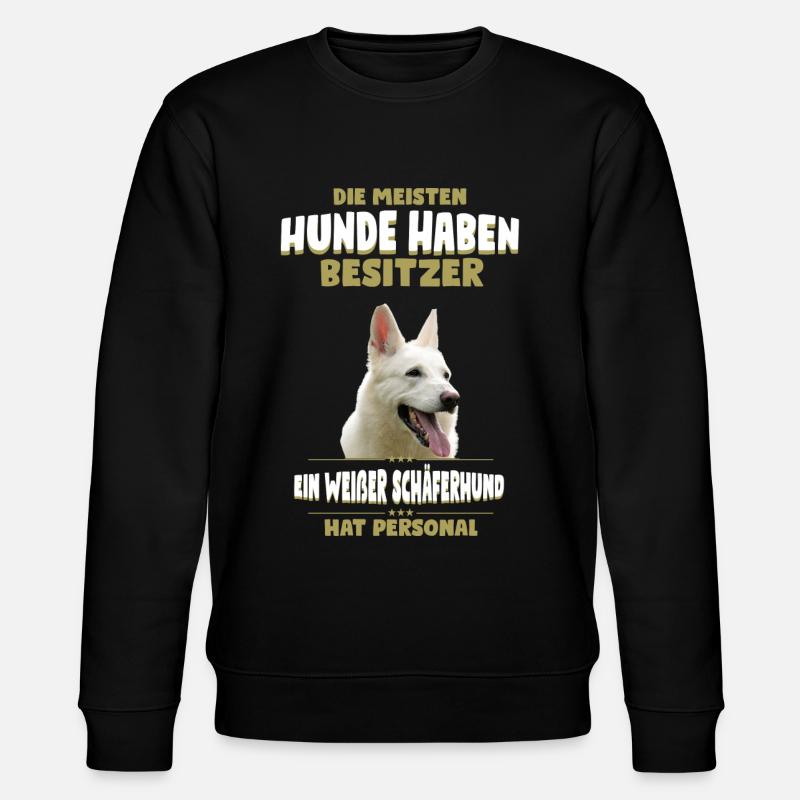 Weisser Schäferhund Tshirt - Weisser Schäferhund - Stanley/Stella Unisex Bio-Sweatshirt CHANGER - Schwarz