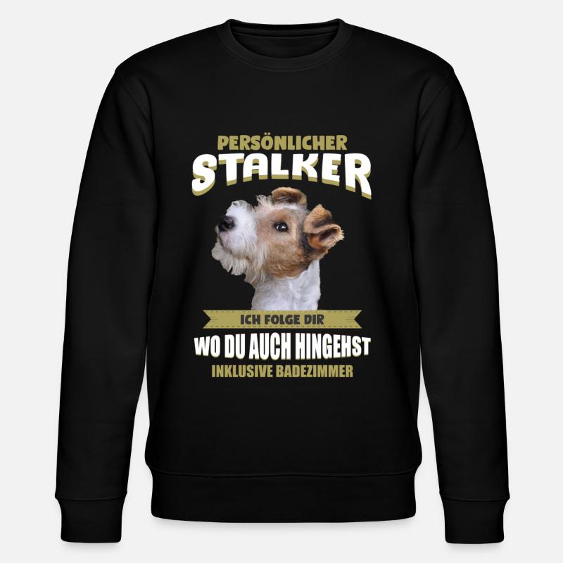 Foxterrier Tshirt - Foxterrier Shirt - Stanley/Stella Unisex Bio-Sweatshirt CHANGER - Schwarz