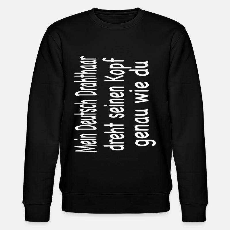 Deutsch Drahthaar Hund - Deutsch Drahthaar - Stanley/Stella Unisex Bio-Sweatshirt CHANGER  - Schwarz