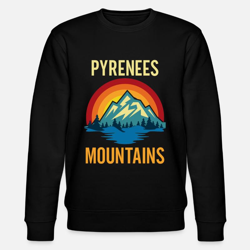 Pyrenees Mountains Sunset - Stanley/Stella CHANGER Unisex Organic Sweatshirt - black