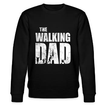 The walking dog - Dog pulls while walking - Stanley/Stella CHANGER Unisex Organic Sweatshirt - black - Front - Nik (191cm) & Marisol (170cm)