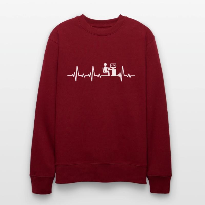 Programmer Heartbeat Computer Scientist code Stanley/Stella CHANGER Unisex Organic Sweatshirt