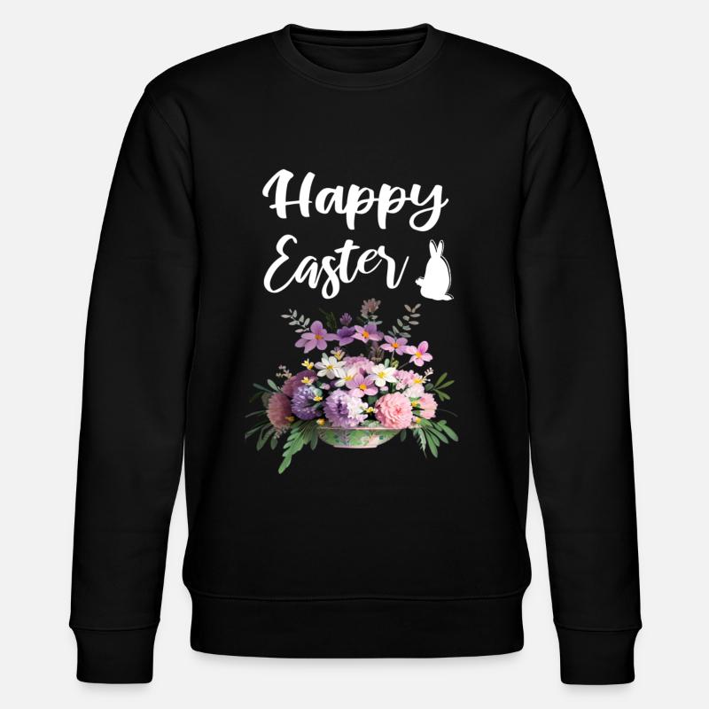Joyeuses Fleurs de Pâques Bouquet - Sweat bio CHANGER Stanley/Stella Unisexe - noir
