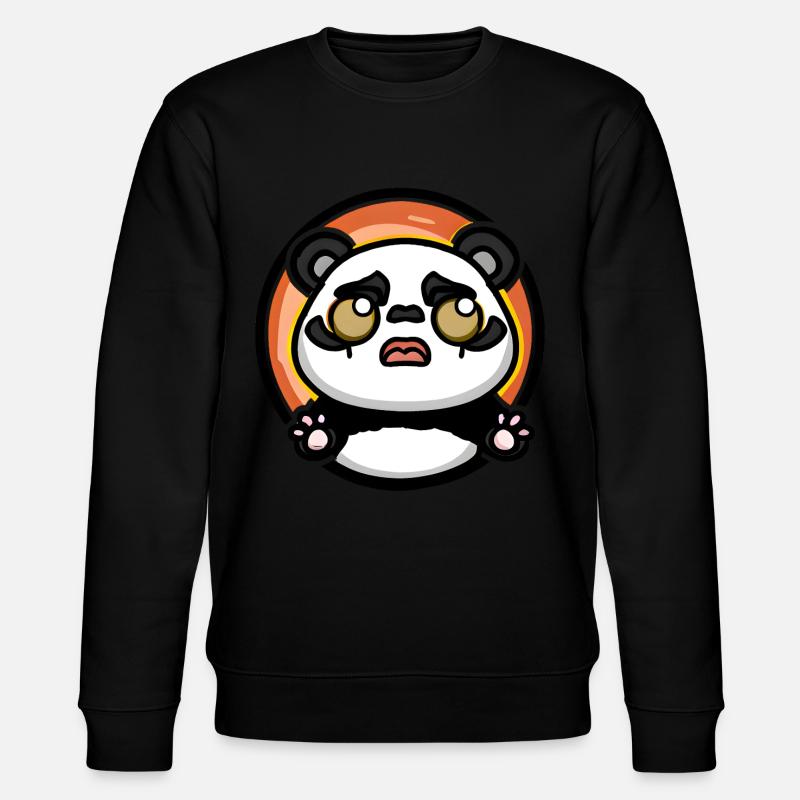Panda Sunset - Stanley/Stella CHANGER Unisex Organic Sweatshirt - black