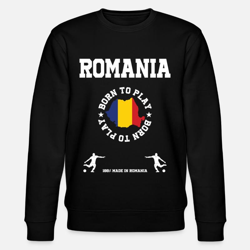 Rumänien - Stanley/Stella Unisex Bio-Sweatshirt CHANGER  - Schwarz