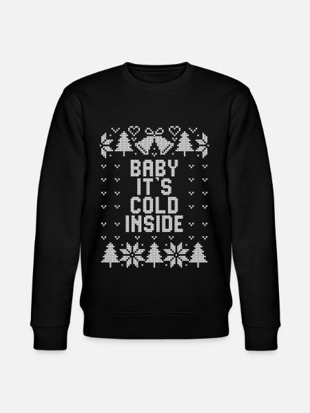 Vinter - Grim jul - Baby det er koldt indenfor - Stanley/Stella økologisk unisex-sweatshirt CHANGER  - sort