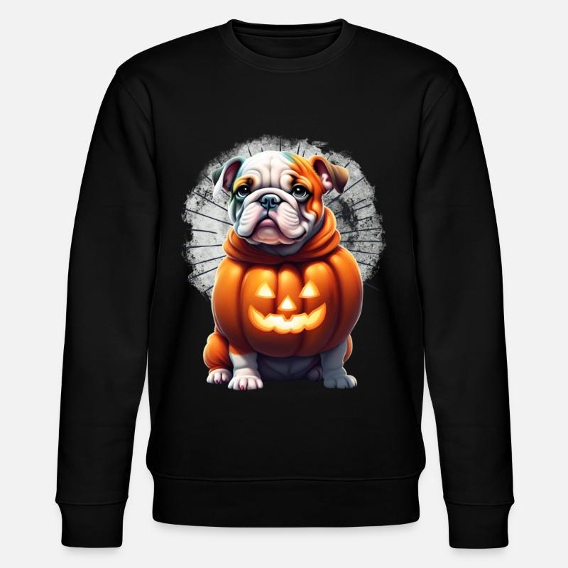 Bouledogue Halloween chien CHIENS - Sweat bio CHANGER Stanley/Stella Unisexe - noir