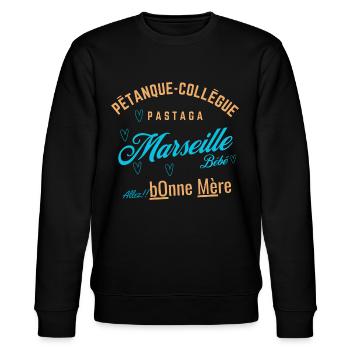 Marseille Fun Tee - Sweat bio CHANGER Stanley/Stella Unisexe - noir - Devant - Nik (191cm) & Marisol (170cm)