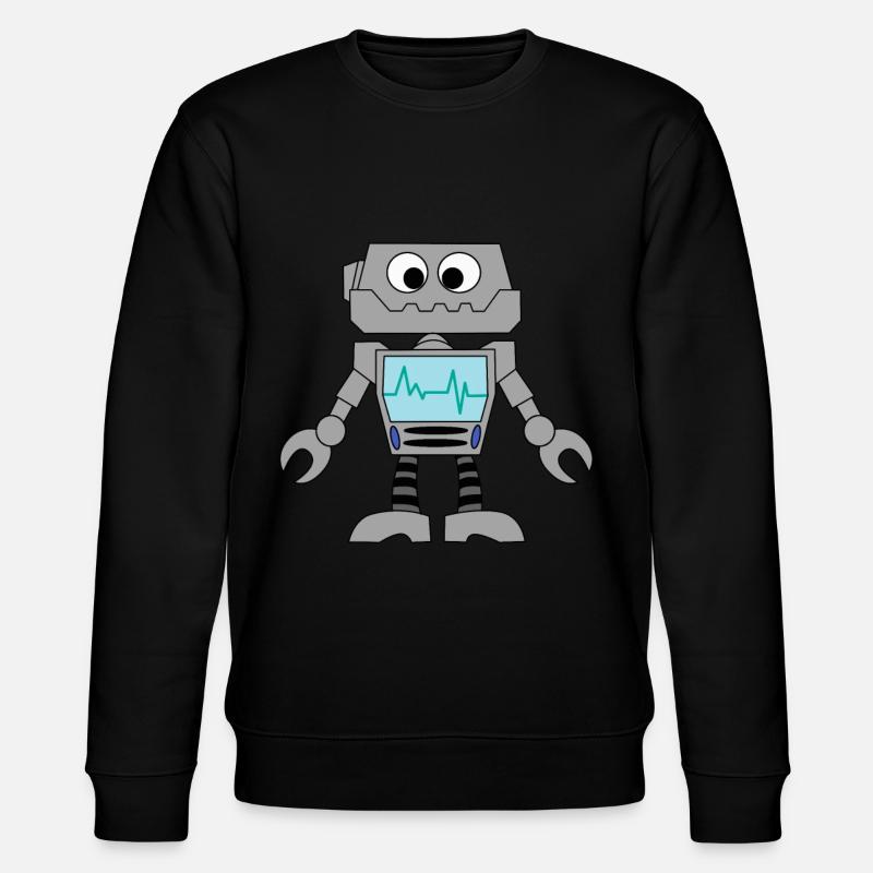 Roboter Technik Computer Elektronik Geschenkidee - Stanley/Stella Unisex Bio-Sweatshirt CHANGER  - Schwarz