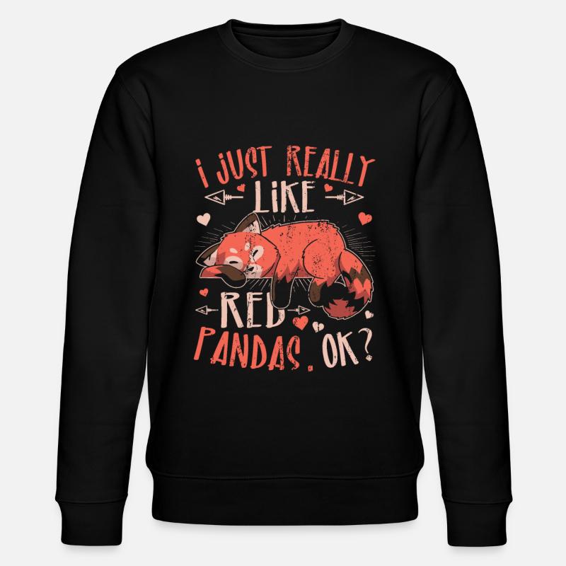 J’aime vraiment les pandas roux - Sweat bio CHANGER Stanley/Stella Unisexe - noir