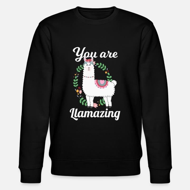 Llama alpaca - Stanley/Stella CHANGER Unisex Organic Sweatshirt - black