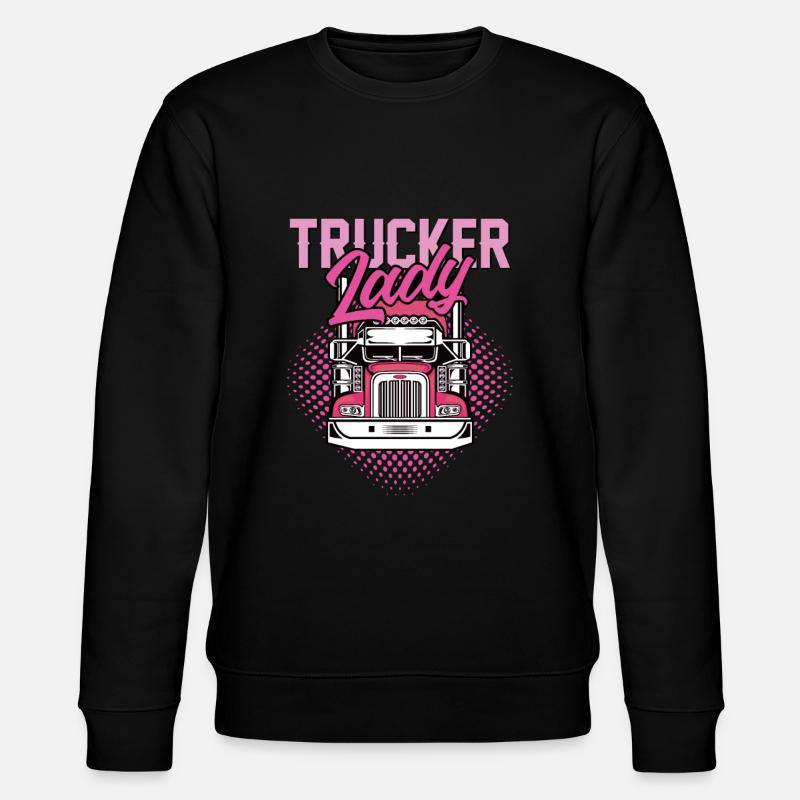 LKW Fahrerin oder Fernfahrerin Geschenkidee - Stanley/Stella Unisex Bio-Sweatshirt CHANGER  - Schwarz