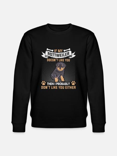 Dog Rottweiler Dog Lovers - Stanley/Stella CHANGER Unisex Organic Sweatshirt - black