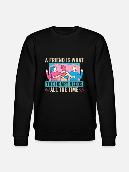 Friendship Gift Friend - Stanley/Stella CHANGER Unisex Organic Sweatshirt - black