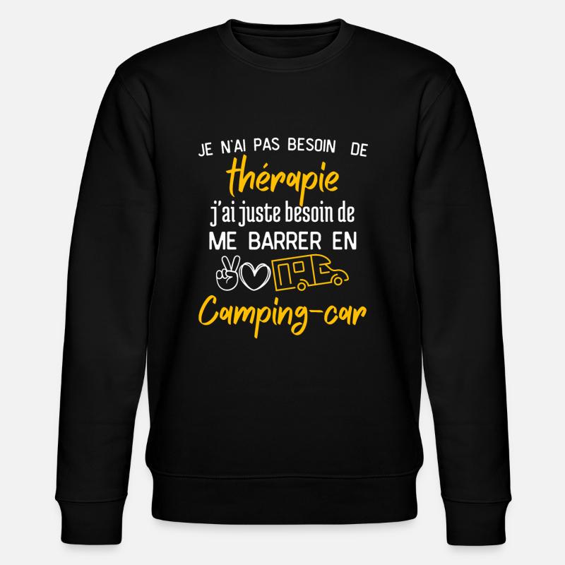 Thérapie Camping car - Sweat bio CHANGER Stanley/Stella Unisexe - noir