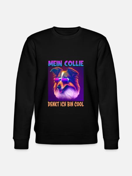 Hunde Spruch Collie Design - Stanley/Stella Unisex Bio-Sweatshirt CHANGER - Schwarz