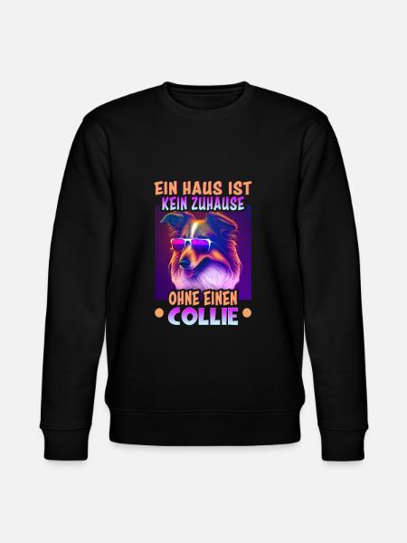 Hunde Spruch Collie Design - Stanley/Stella Unisex Bio-Sweatshirt CHANGER - Schwarz