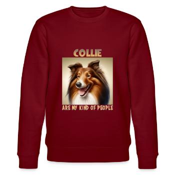 Collie Dog Saying Collie Design - Sweat bio CHANGER Stanley/Stella Unisexe - bordeaux - Devant - Nik (191cm) & Marisol (170cm)