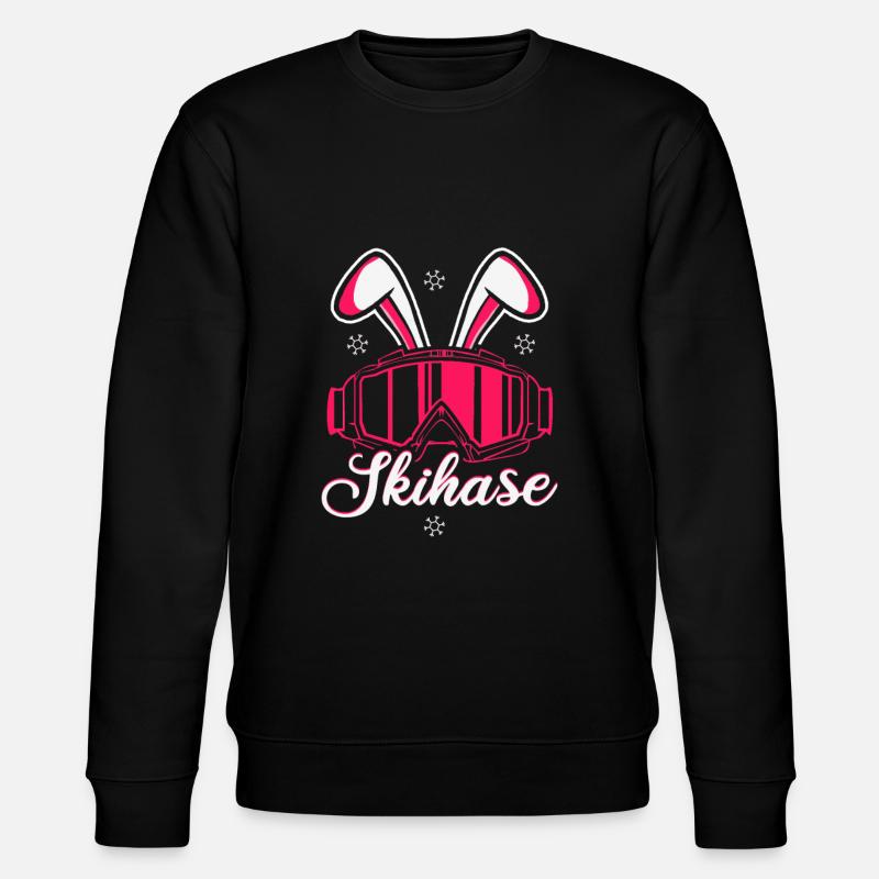 Skifahrer Skihase Ski - Stanley/Stella Unisex Bio-Sweatshirt CHANGER  - Schwarz