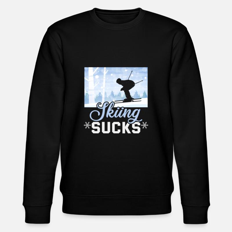 Skieur ski Sucks Ski - Sweat bio CHANGER Stanley/Stella Unisexe - noir