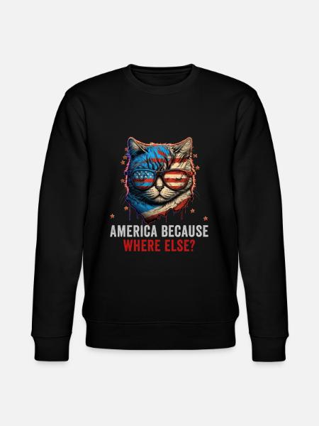 American Patriotic USA Design - Stanley/Stella CHANGER Unisex Organic Sweatshirt - black