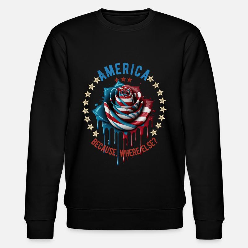 American Patriotic USA Design - Sweat bio CHANGER Stanley/Stella Unisexe - noir