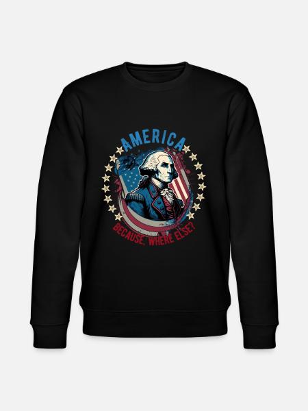 American Patriotic USA Design - Stanley/Stella CHANGER Unisex Organic Sweatshirt - black