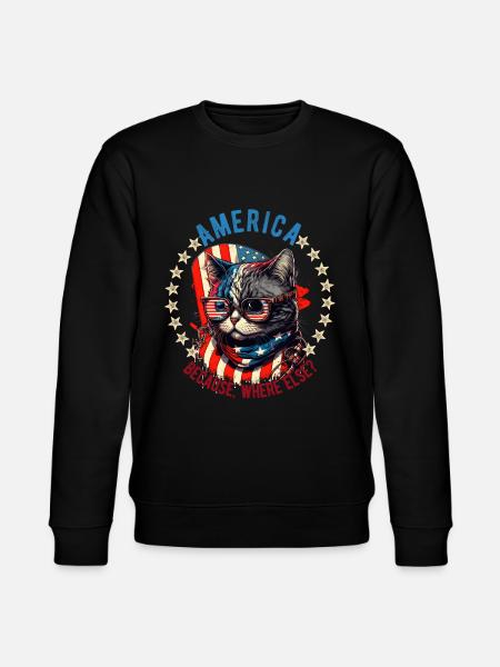 American Patriotic USA Design - Stanley/Stella CHANGER Unisex Organic Sweatshirt - black
