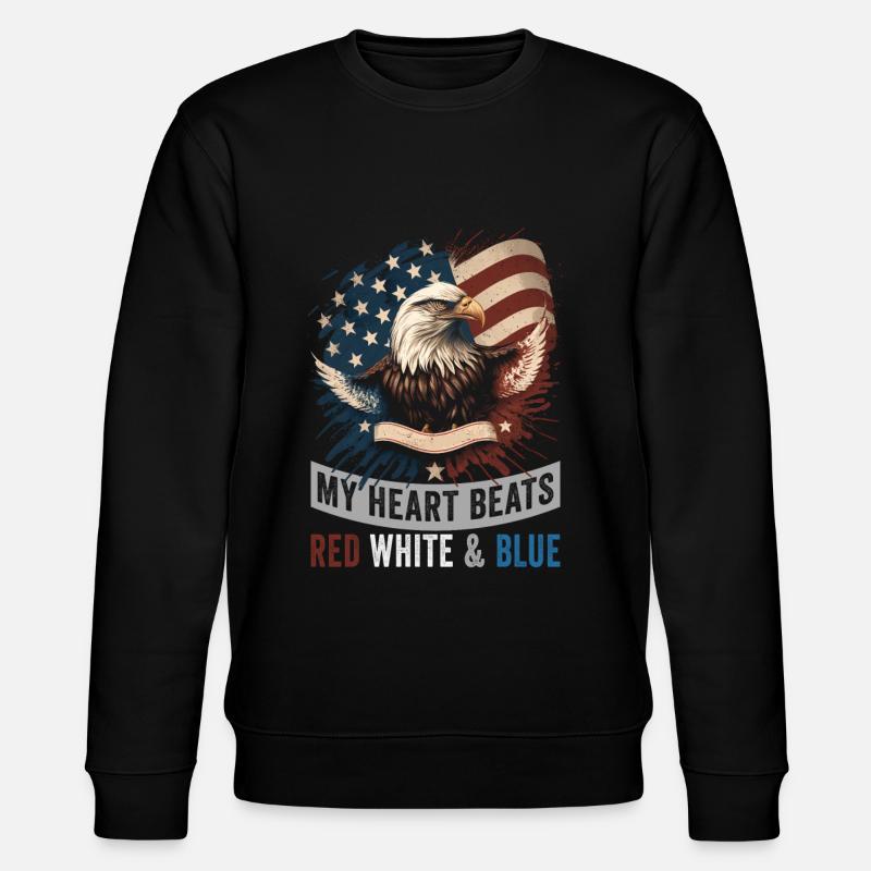 American Patriotic USA Design - Sweat bio CHANGER Stanley/Stella Unisexe - noir