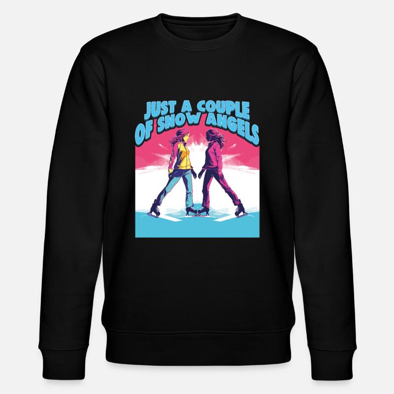 Eisläuferin Eislaufen Schlittschulaufen - Stanley/Stella Unisex Bio-Sweatshirt CHANGER  - Schwarz