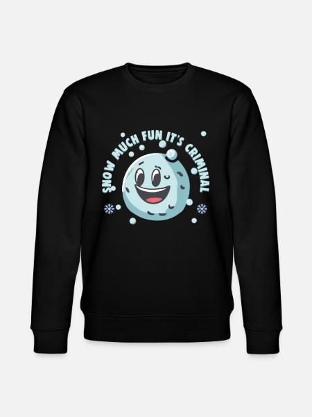 Snowball Fight Crew - Snow much fun it's criminal - Stanley/Stella CHANGER Unisex Organic Sweatshirt - black