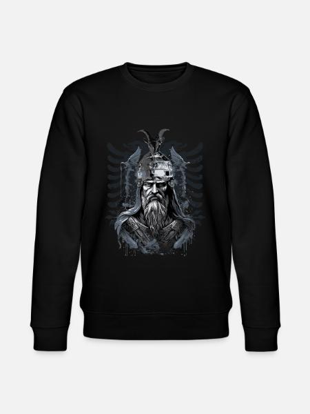 Albanischer Skanderbeg Kosovo Designs für Albaner - Stanley/Stella Unisex Bio-Sweatshirt CHANGER  - Schwarz