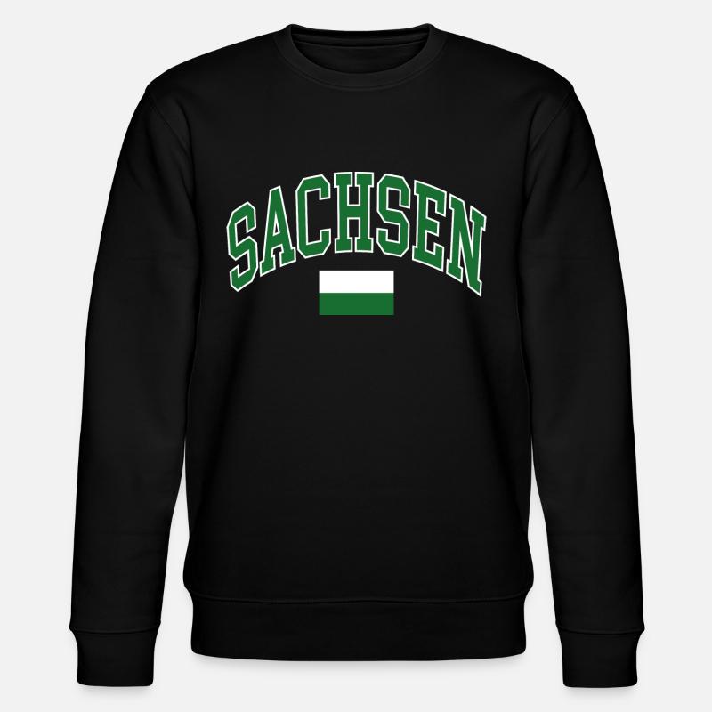 Sachsen Flagge - Stanley/Stella Unisex Bio-Sweatshirt CHANGER  - Schwarz