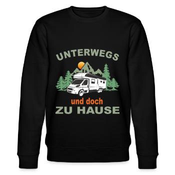 Zelt - Stanley/Stella Unisex Bio-Sweatshirt CHANGER  - Schwarz - Vorne - Nik (191cm) & Marisol (170cm)