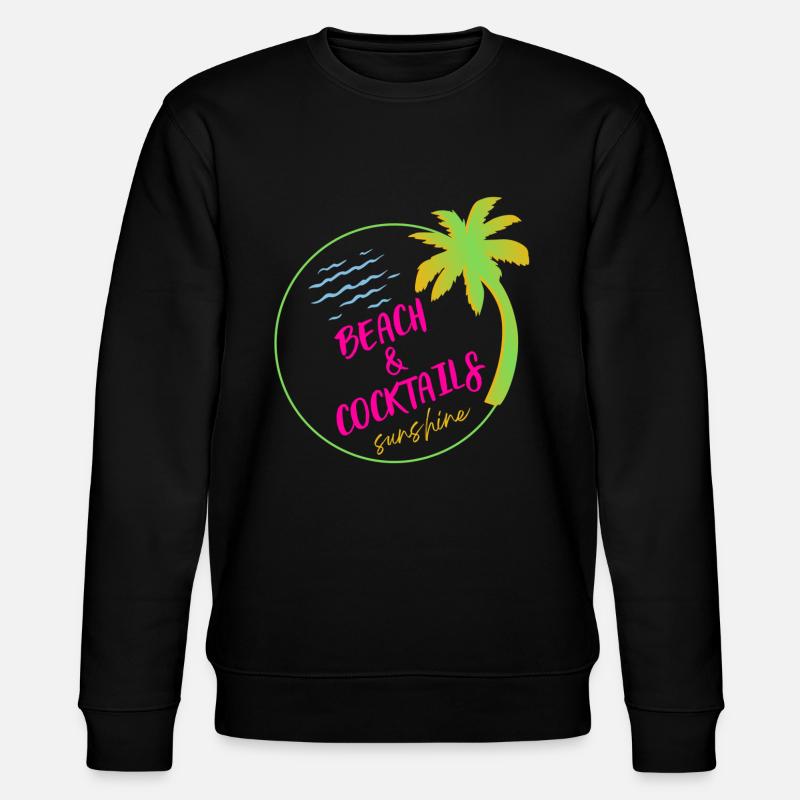 Strand und Cocktail - Stanley/Stella Unisex Bio-Sweatshirt CHANGER  - Schwarz