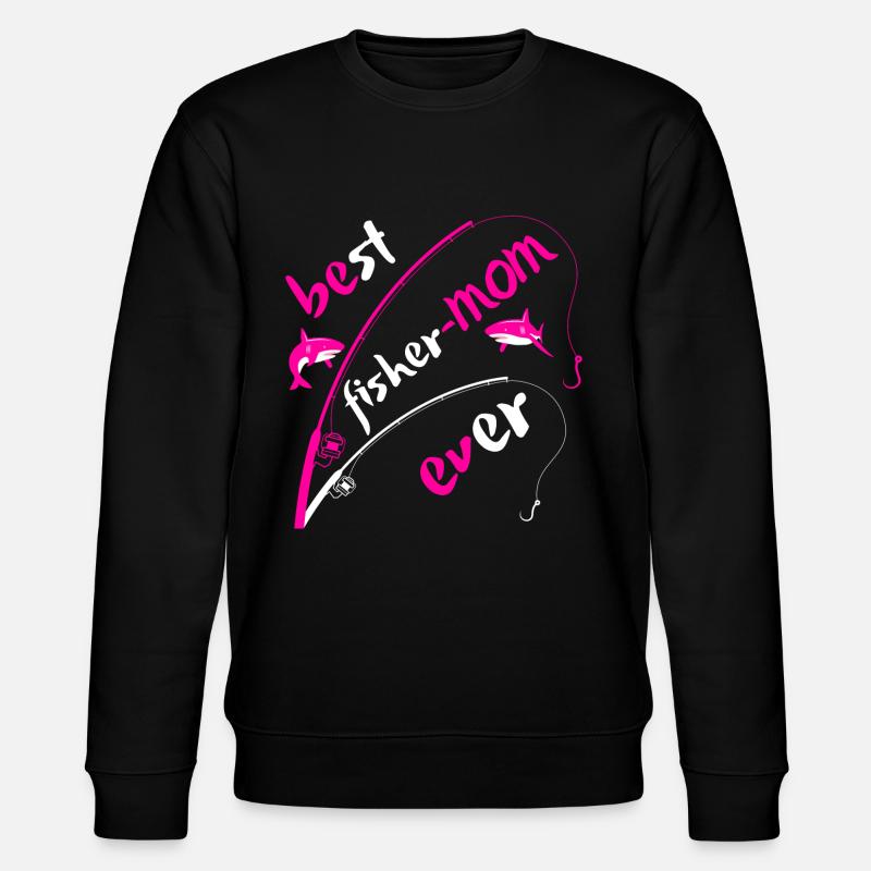 Beste Fischermutter aller Zeiten - Stanley/Stella Unisex Bio-Sweatshirt CHANGER  - Schwarz