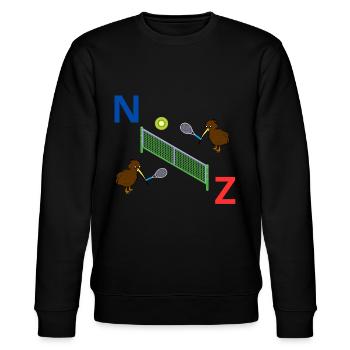 Kiwi de tennis néo-zélandais - Sweat bio CHANGER Stanley/Stella Unisexe - noir - Devant - Nik (191cm) & Marisol (170cm)