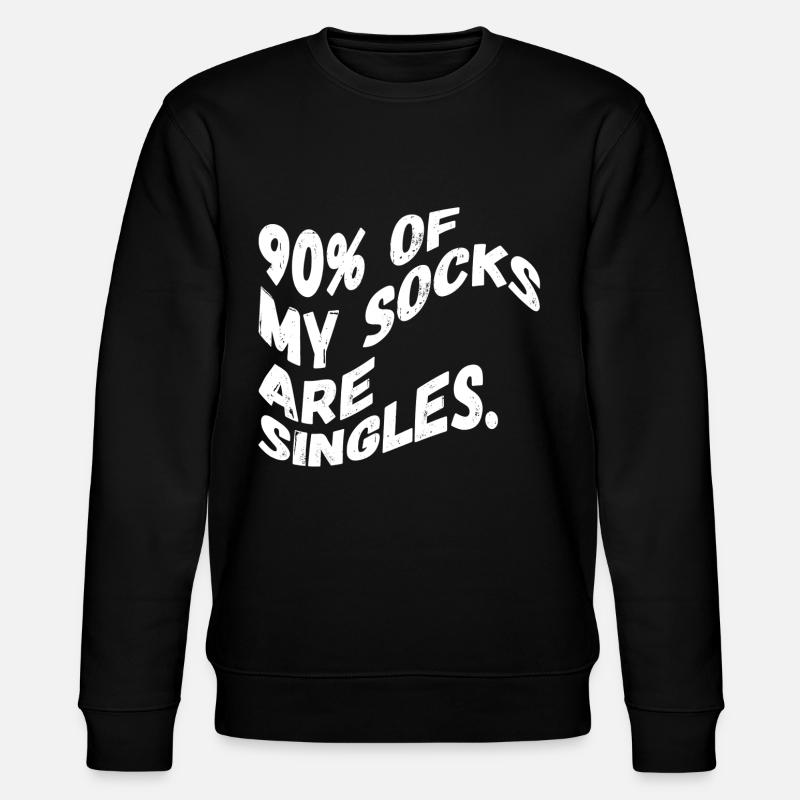Einzelne Socken - Stanley/Stella Unisex Bio-Sweatshirt CHANGER  - Schwarz
