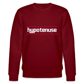 Nerd I Nerdy I Nachhilfe I Wissenschaft I Geschenk - Stanley/Stella Unisex Bio-Sweatshirt CHANGER  - Burgunderrot - Vorne - Nik (191cm) & Marisol (170cm)
