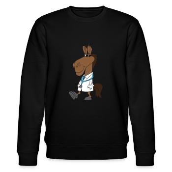 Tierarzt-Medizin-Pferdedoktor Gift - Stanley/Stella Unisex Bio-Sweatshirt CHANGER  - Schwarz - Vorne - Nik (191cm) & Marisol (170cm)